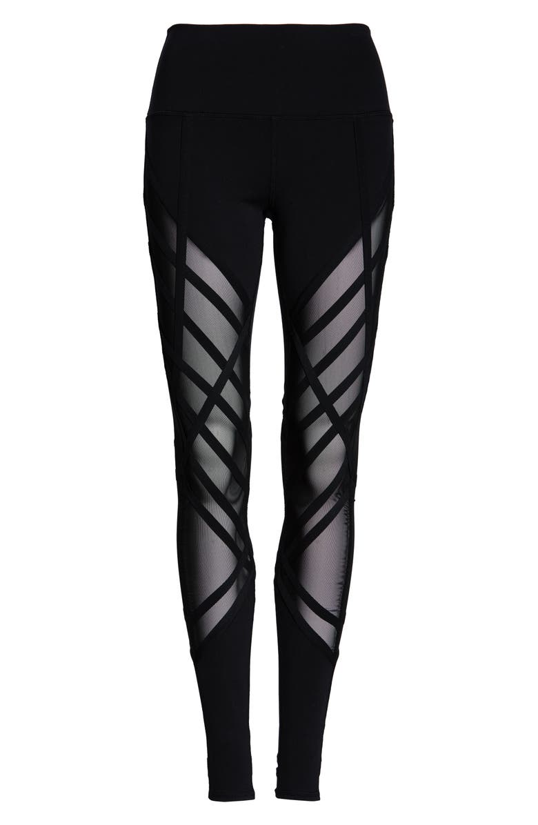 Alo Mesh Inset High Waist Stirrup Leggings, Alternate, color,