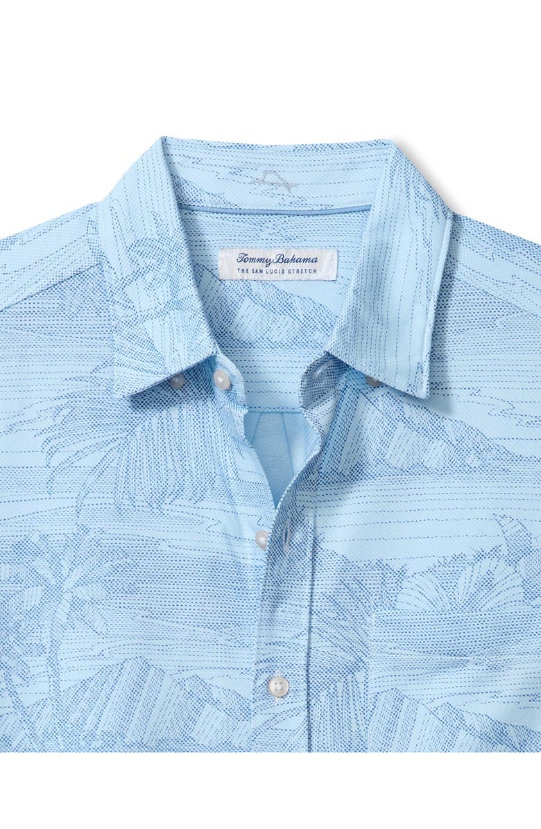 Tommy Bahama San Luscio Corsica Coast Short Sleeve Cotton Blend Button-Up Shirt, Alternate, color, Vacation Blue