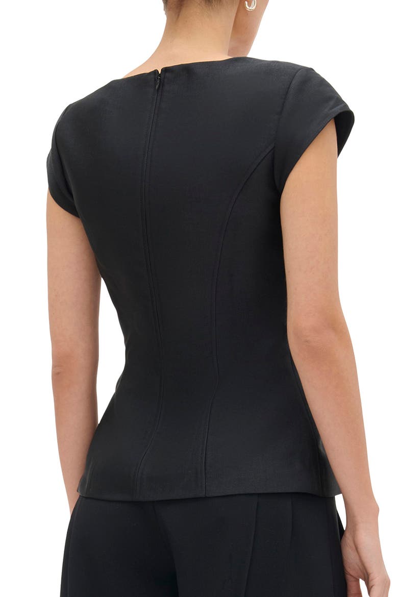 Mars Squar Neck Top, Alternate, color, BLACK