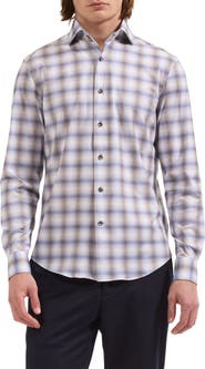 Bugatchi Devon OoohCotton® Plaid Button-Up Shirt