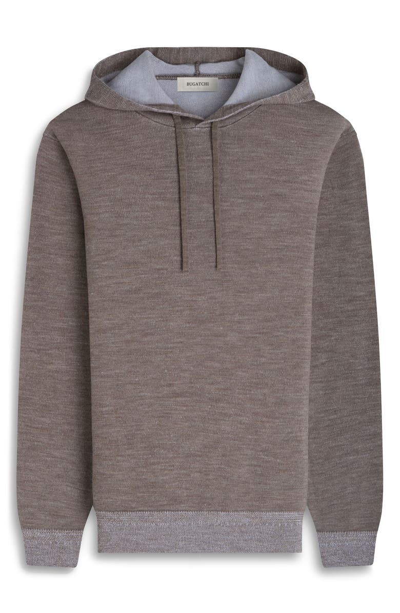 Bugatchi Meino Wool Hoodie Sweater, Alternate, color, Walnut