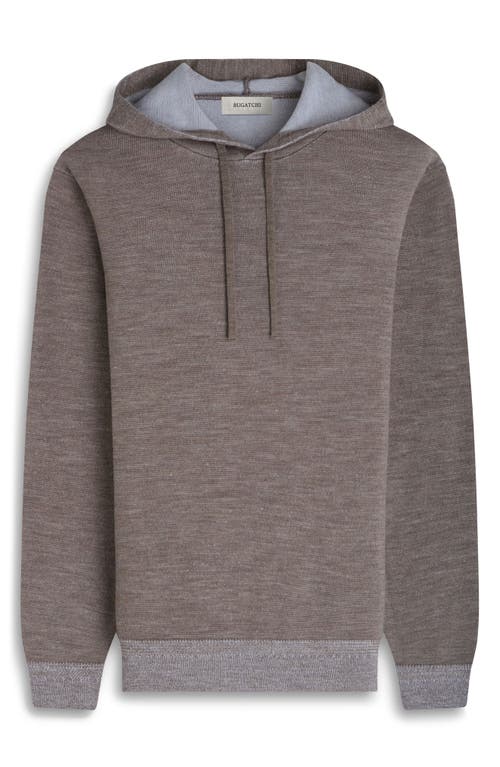 Bugatchi Meino Wool Hoodie Sweater In Brown
