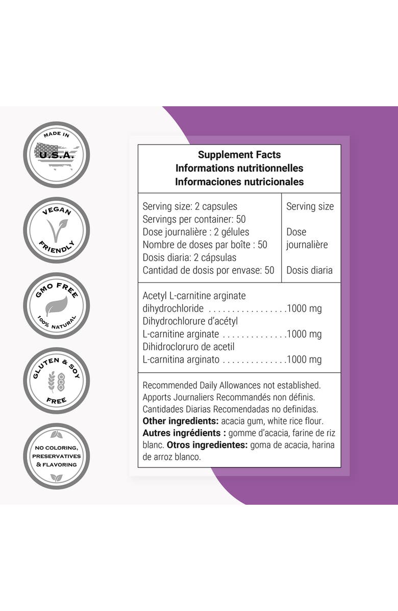 SuperSmart Acetyl L-Carnitine Arginate, Alternate, color, 