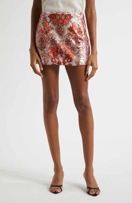 Cinq à Sept Sequin Floral Miniskirt