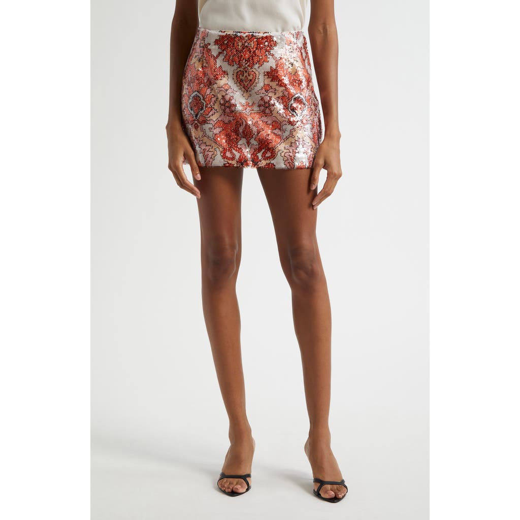 Cinq À Sept Juno Mini Skirt In Pink Poppy Multi