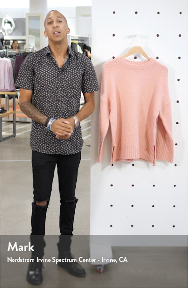 Supersoft Deep Hem Crewneck Sweater, sales video thumbnail