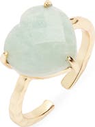 Kiara by Ki-ele Kelsie Heart Amazonite Cuff Ring