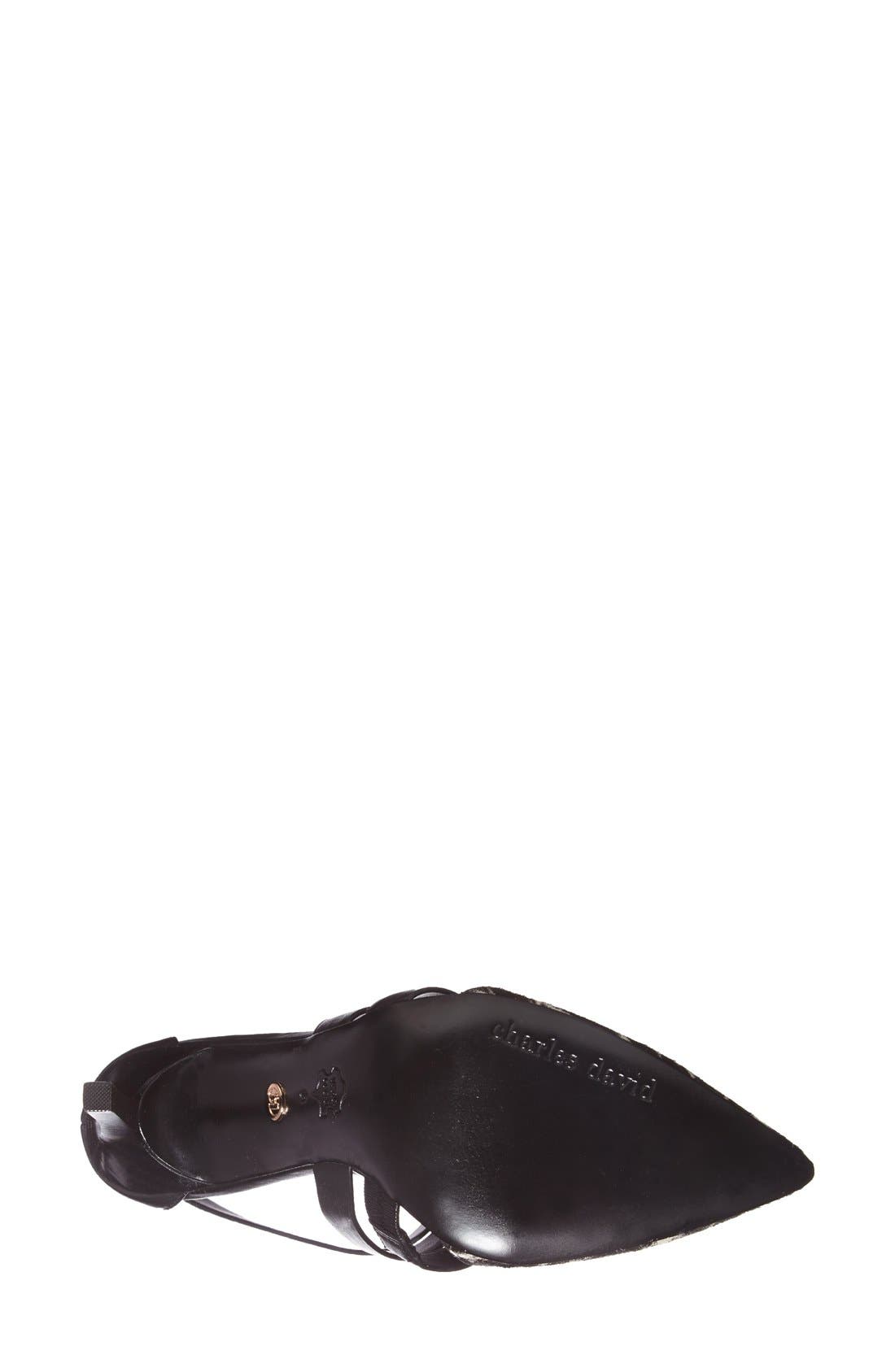 'Kamila' Pump, Alternate, color, BLACK/ WHITE