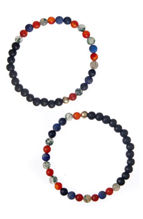 The Healer’s Collection Men's N77 Detox Set of 2 Healer's Bracelets in Black  product