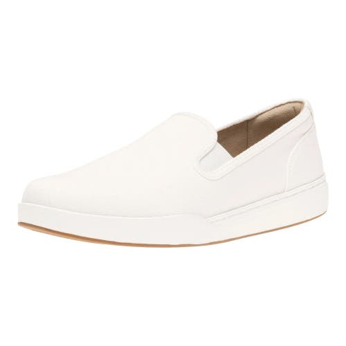 Abeo Encore Slip On In White Canvas - Regular