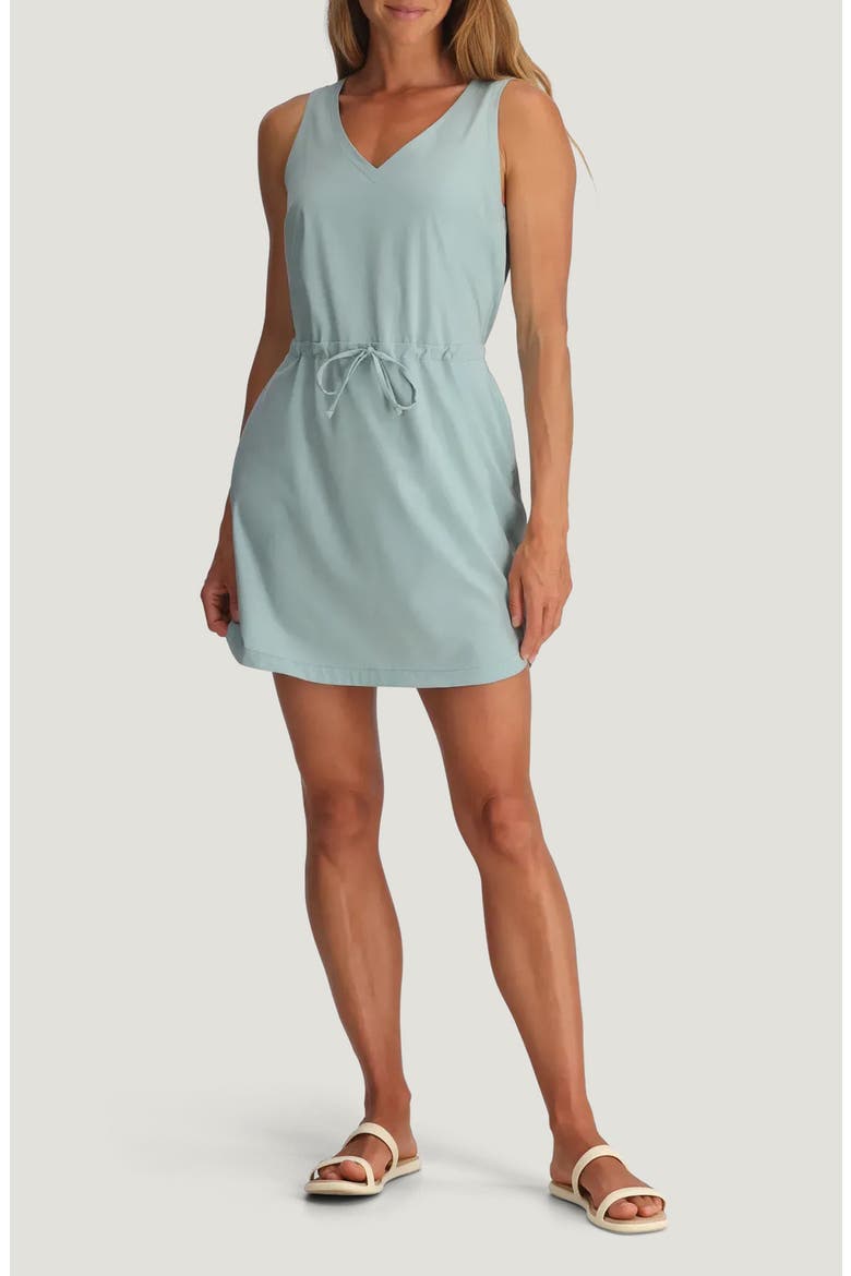 Breeze Drawstring Waist Dress, Main, color, OCEAN MIST