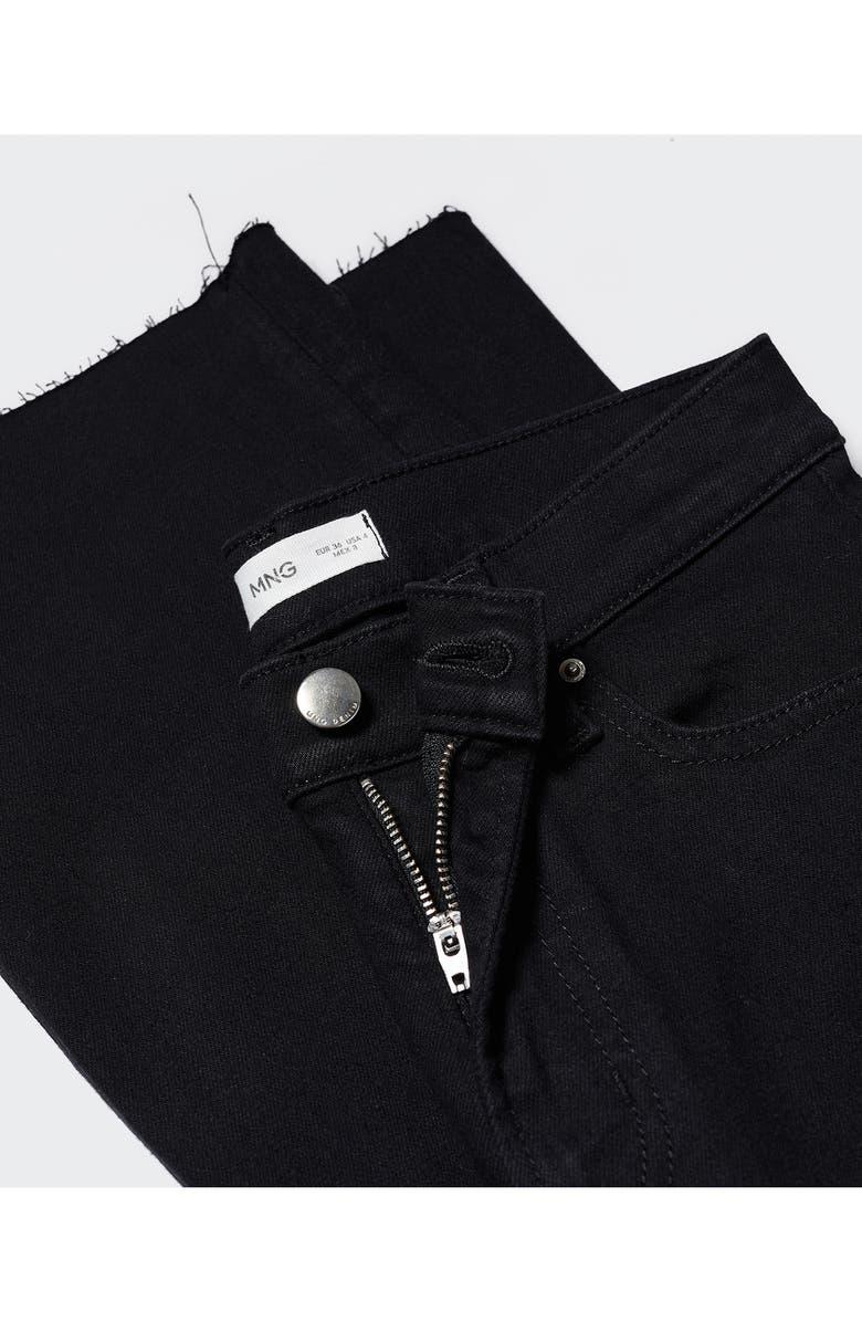 MANGO Raw Hem Crop Flare Jeans, Alternate, color, 