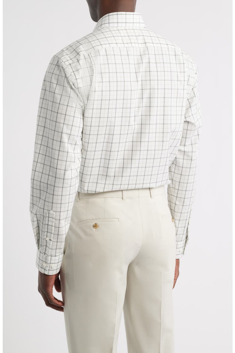 Traditional Fit Check Non-Iron Cotton Dress Shirt, Alternate, color, GREEN-BLUE WINDFORD PLAID