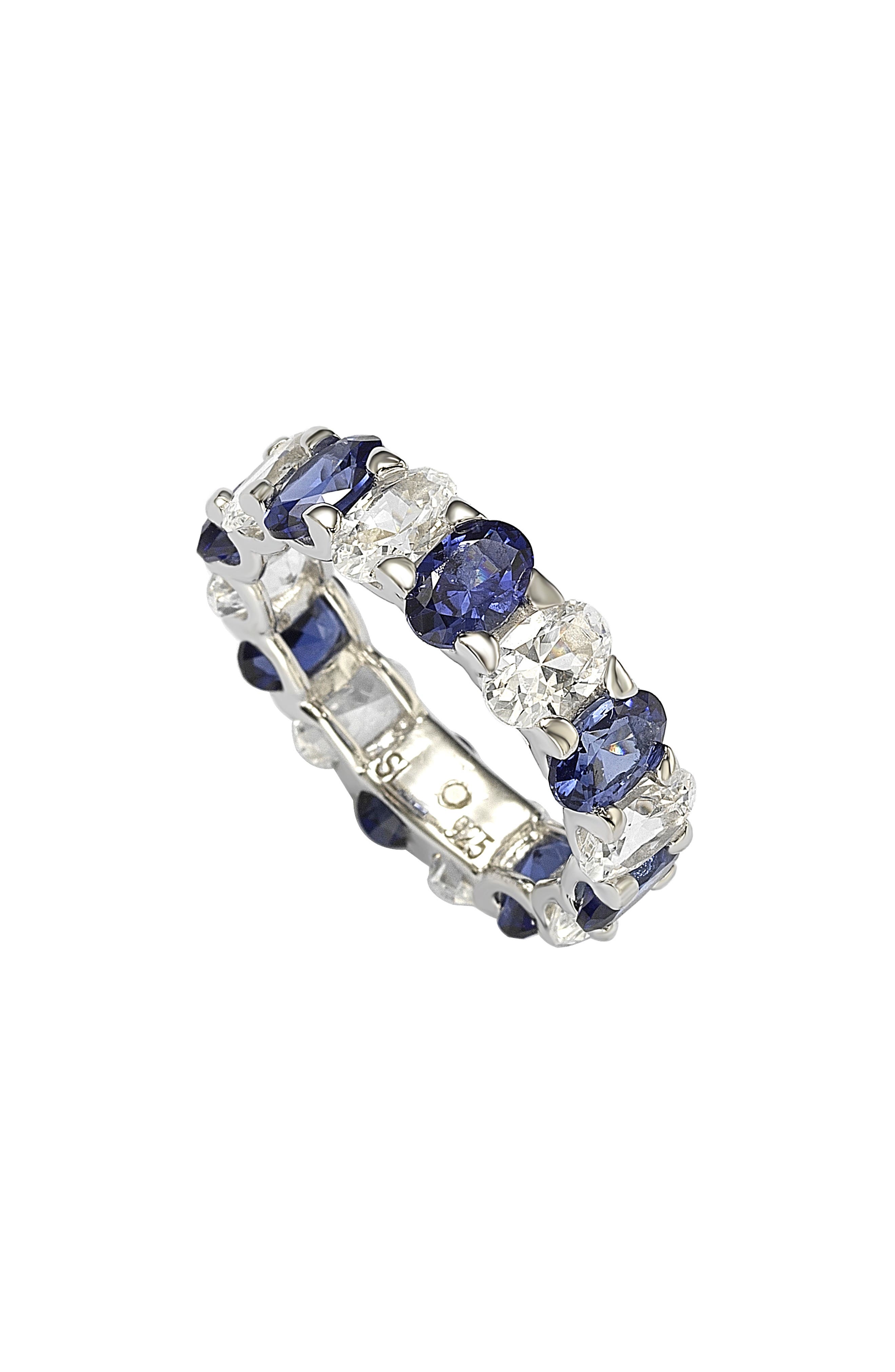 SUZY LEVIAN Oval Cut Sapphire Band Ring