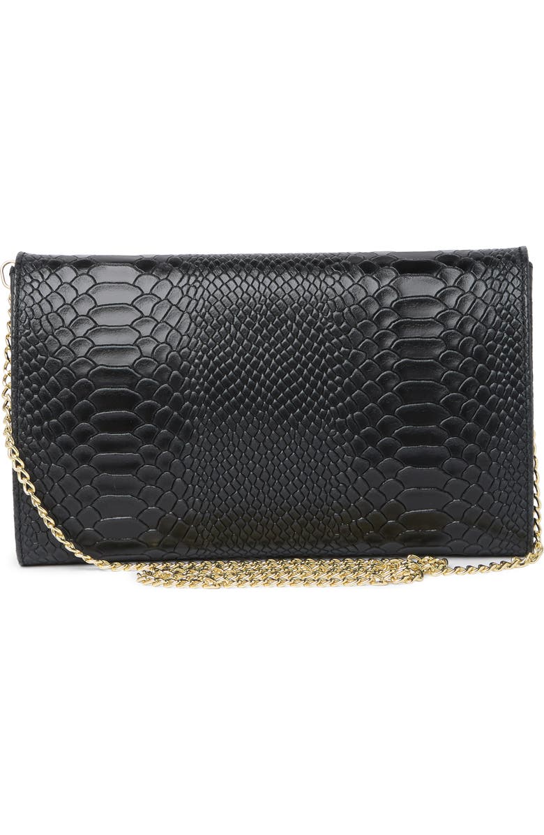 Persaman New York Lea 62 Snakeskin Leaather Clutch, Alternate, color,