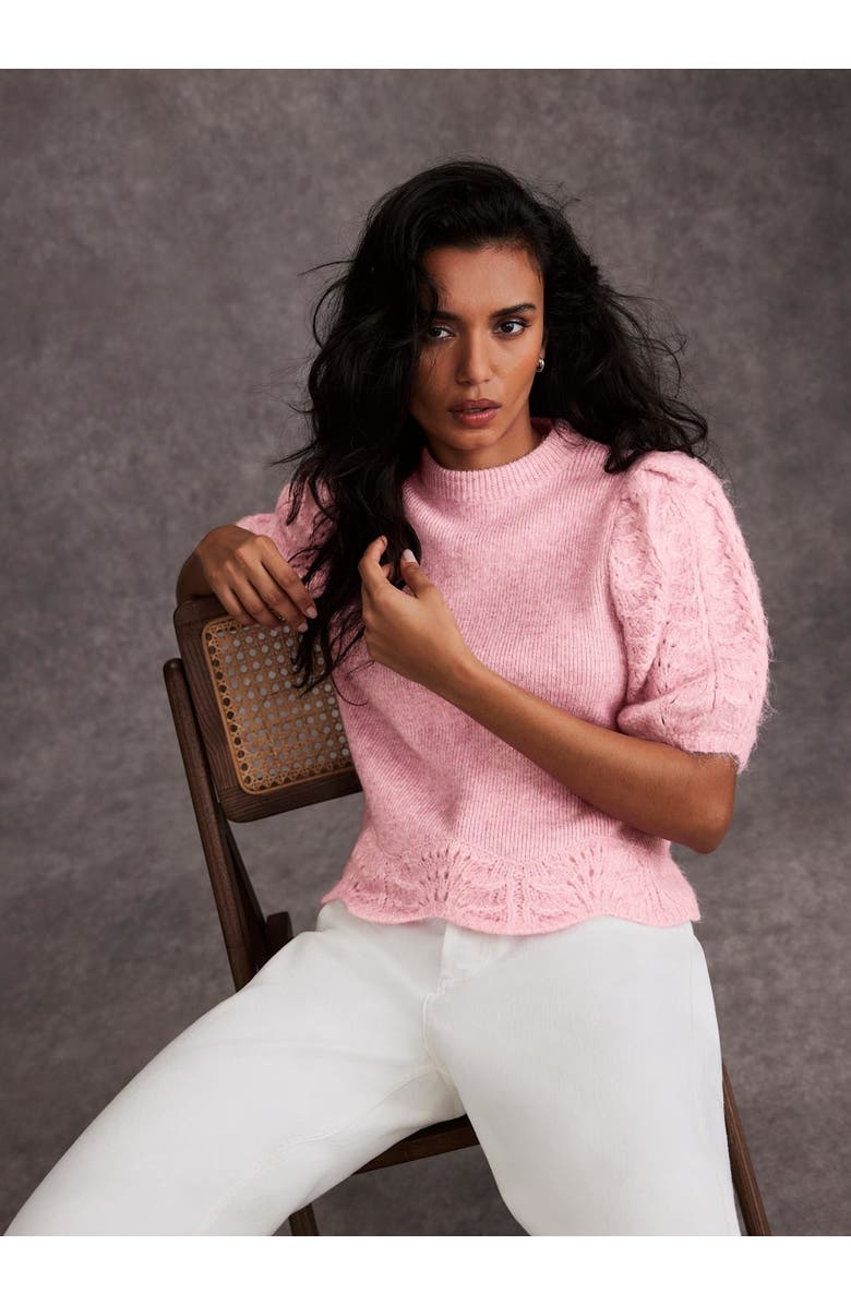 MINT VELVET Stitch Sleeve Knit Top, Alternate, color,