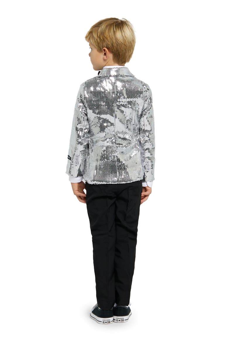 Kids' Sequin Sport Coat, Alternate, color, SILVER
