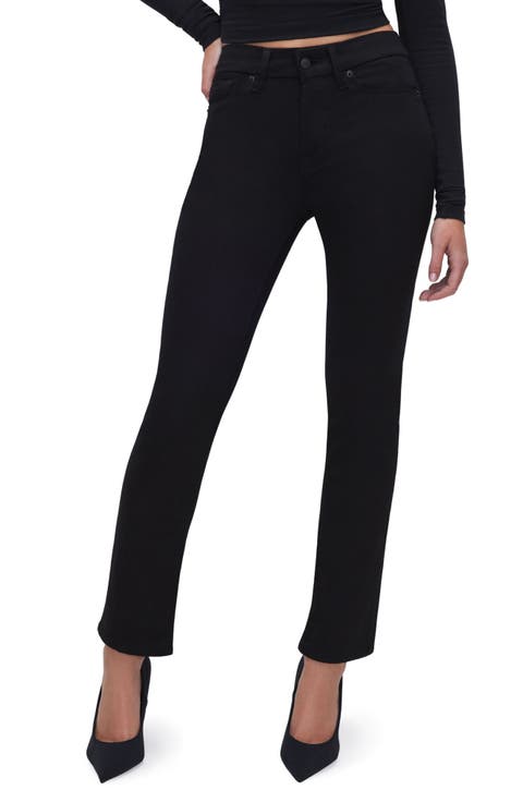 Good Legs Never Fade Ankle Straight Leg Jeans (Black 001) (Regular & Plus)