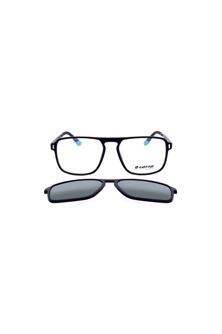 54mm Rectangular Optical Glasses, Main, color, MATT BLACK BLUE