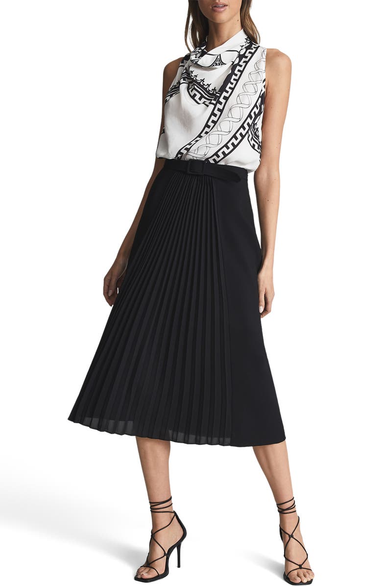 Reiss Drew Pleated Skirt, Alternate, color, 