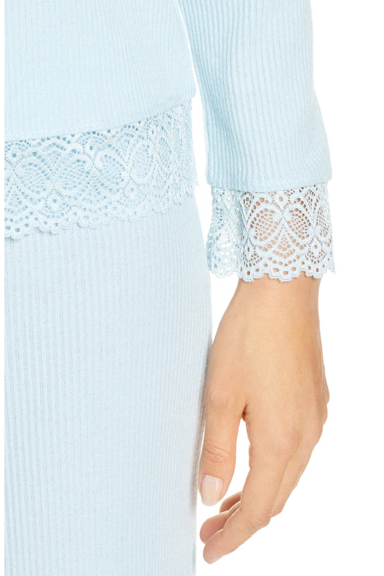 Lace Trim Pajamas, Alternate, color, BLUE DREAM