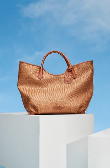 【Cole Haan】Women's Amagansett Straw Tote Bag 海外限定 Women's Amagansett Straw Tote Bag in Black | Cole Haan