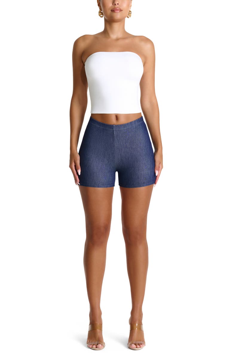 Naked Wardrobe Denim Fit Shorts, Alternate, color, Indigo Wash