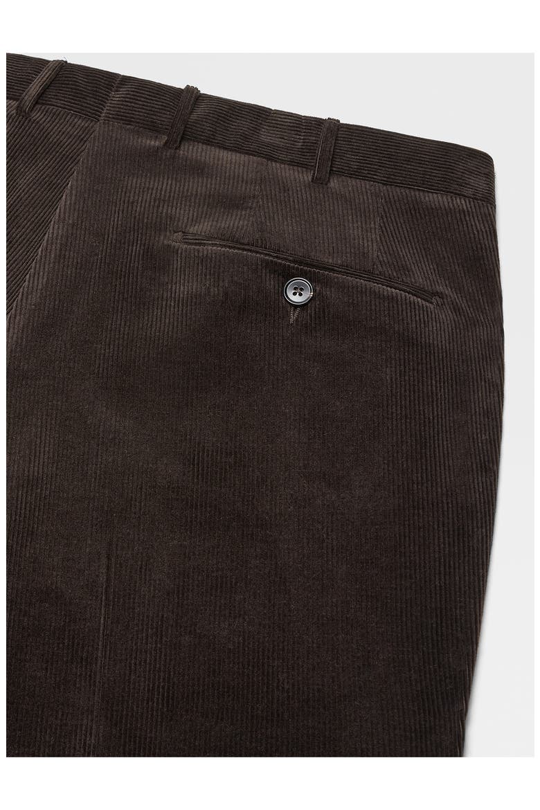Cashco Stretch Cotton & Cashmere Corduroy Trousers, Alternate, color, DARK BROWN