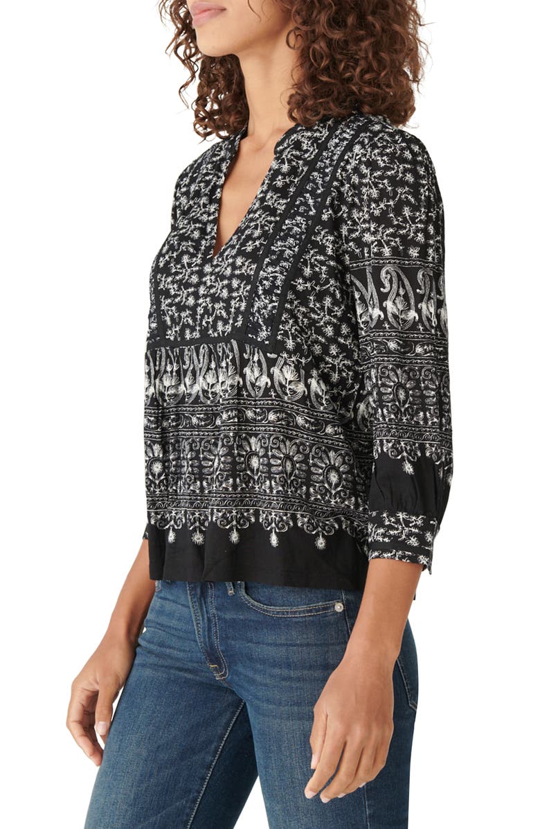 Lucky Brand Knit Peasant Top, Alternate, color, 