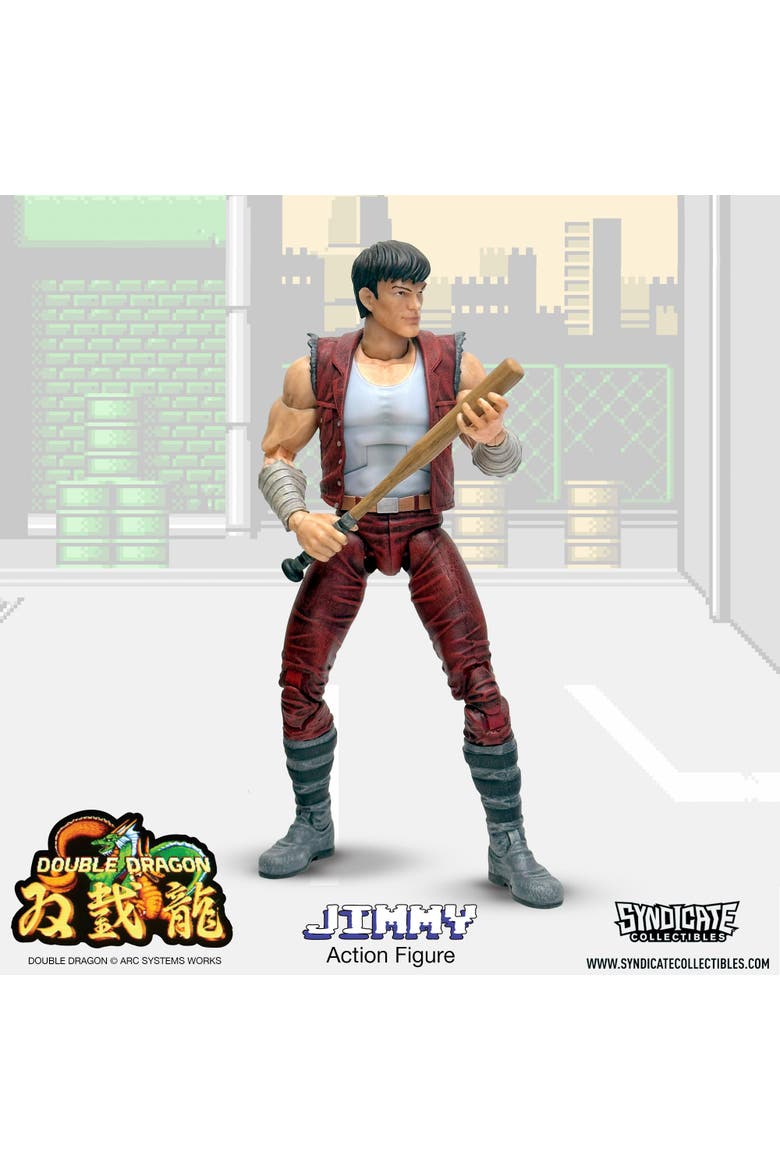 Double Dragon Jimmy Lee 7-Inch Deluxe Action Figure, Alternate, color, Red