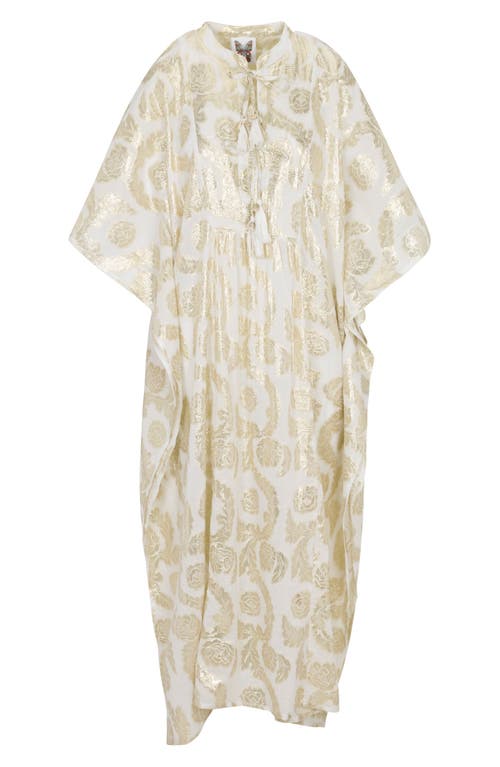 Meghan La Palm Springs Caftan Maxi Dress In Seashell Gold