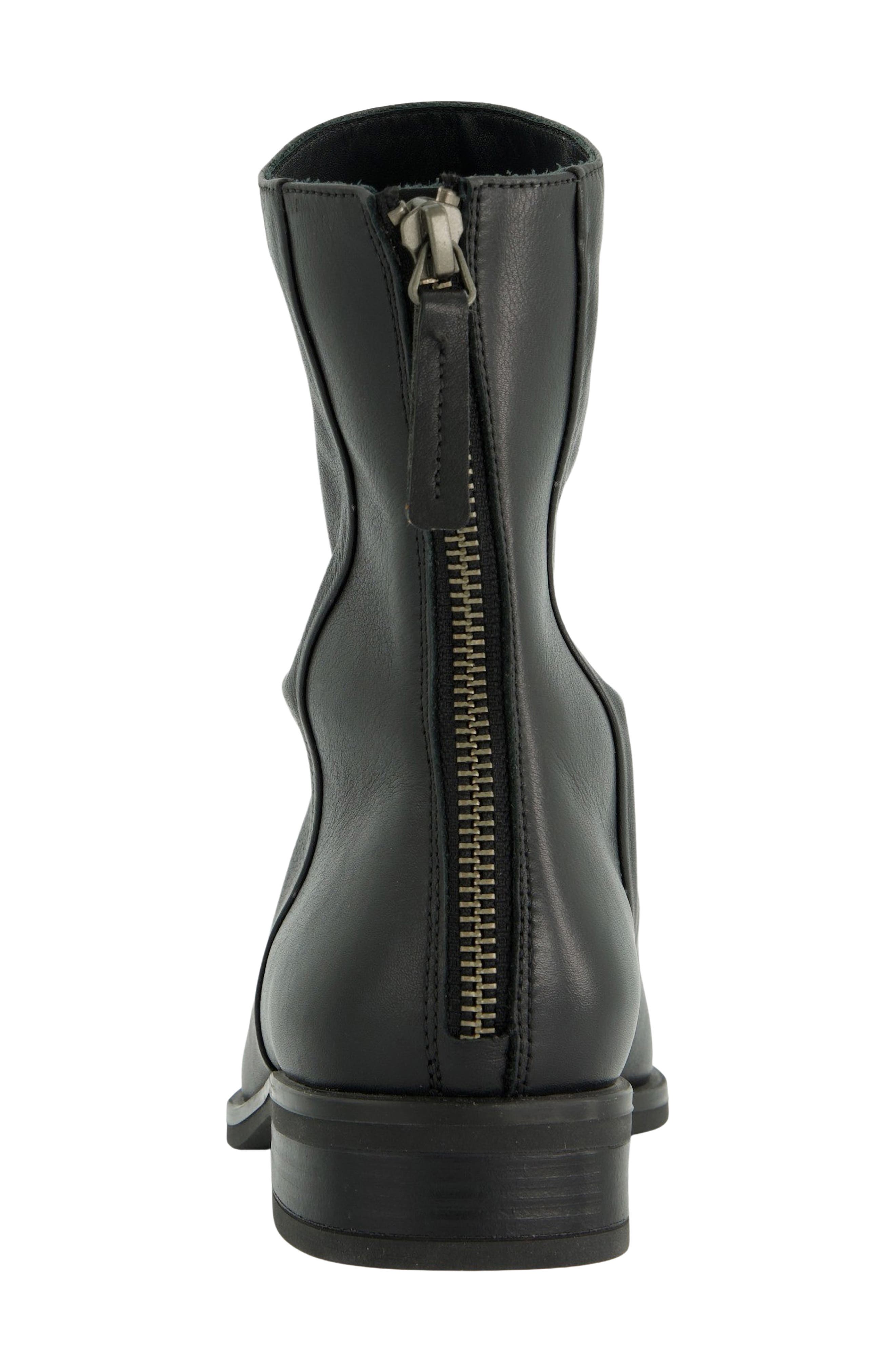 Flair Bootie, Alternate, color, BLACK SILKY LEATHER