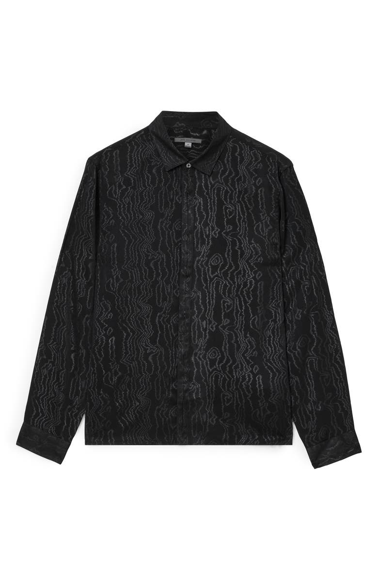 John Varvatos Hickory Button-Up Shirt, Alternate, color, Black