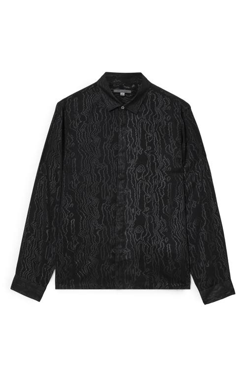 John Varvatos Hickory Button-up Shirt In Black
