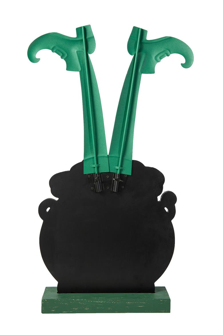 Wooden St. Patrick's Leprechaun Pot of Gold Porch Decor, Alternate, color, Green