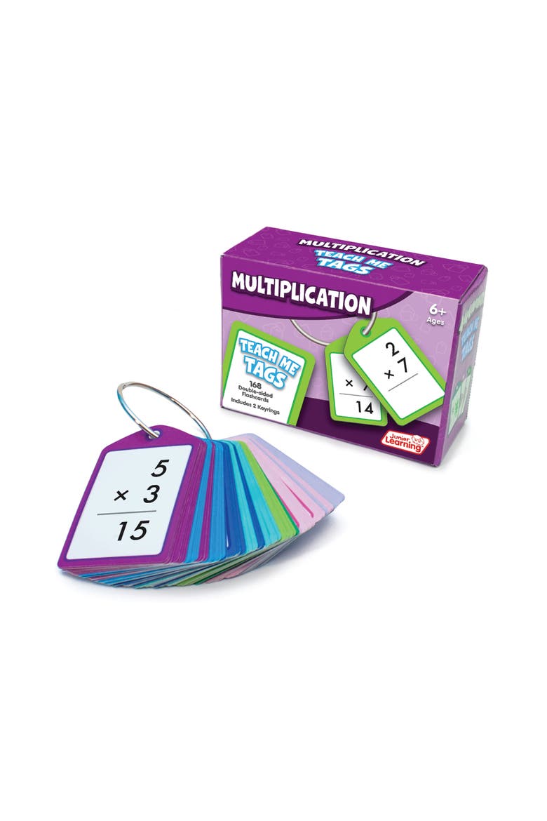 Multiplication Teach Me Tags 168 Educational Flashcards, Main, color, Multicolored