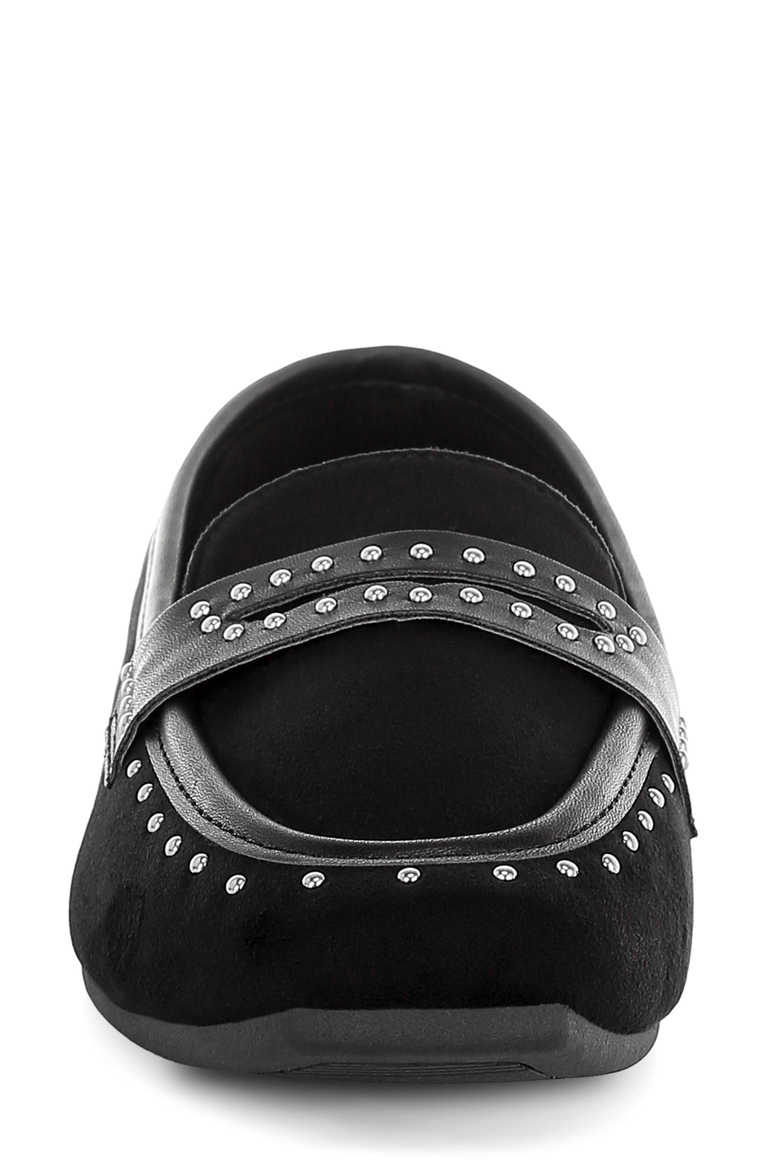 LONDON RAG Lumina Studded Penny Loafer, Alternate, color, Black