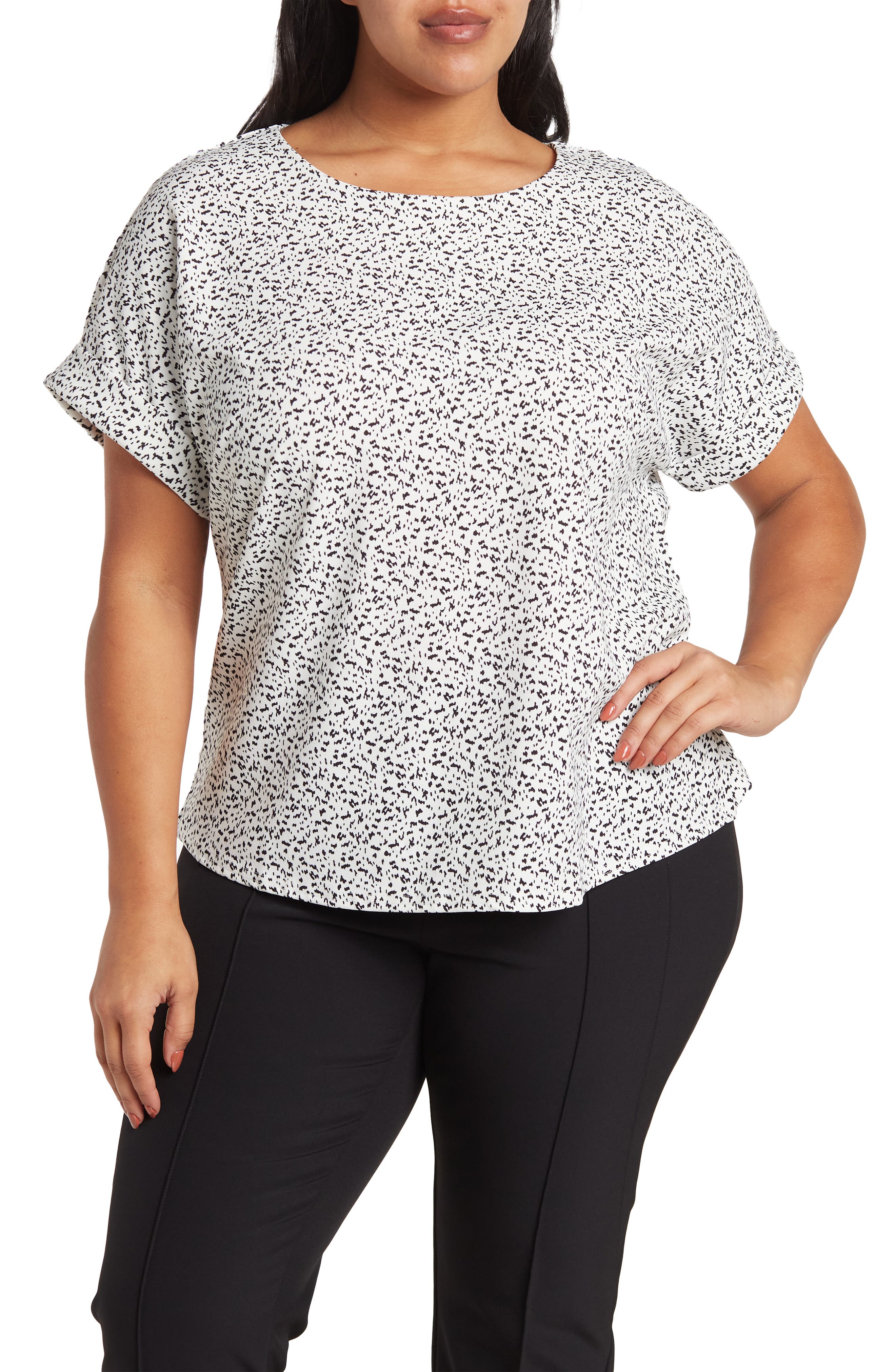 Ladies Back MELLODAY Zip Back Cuff Sleeve Top (Women) | Nordstromrack