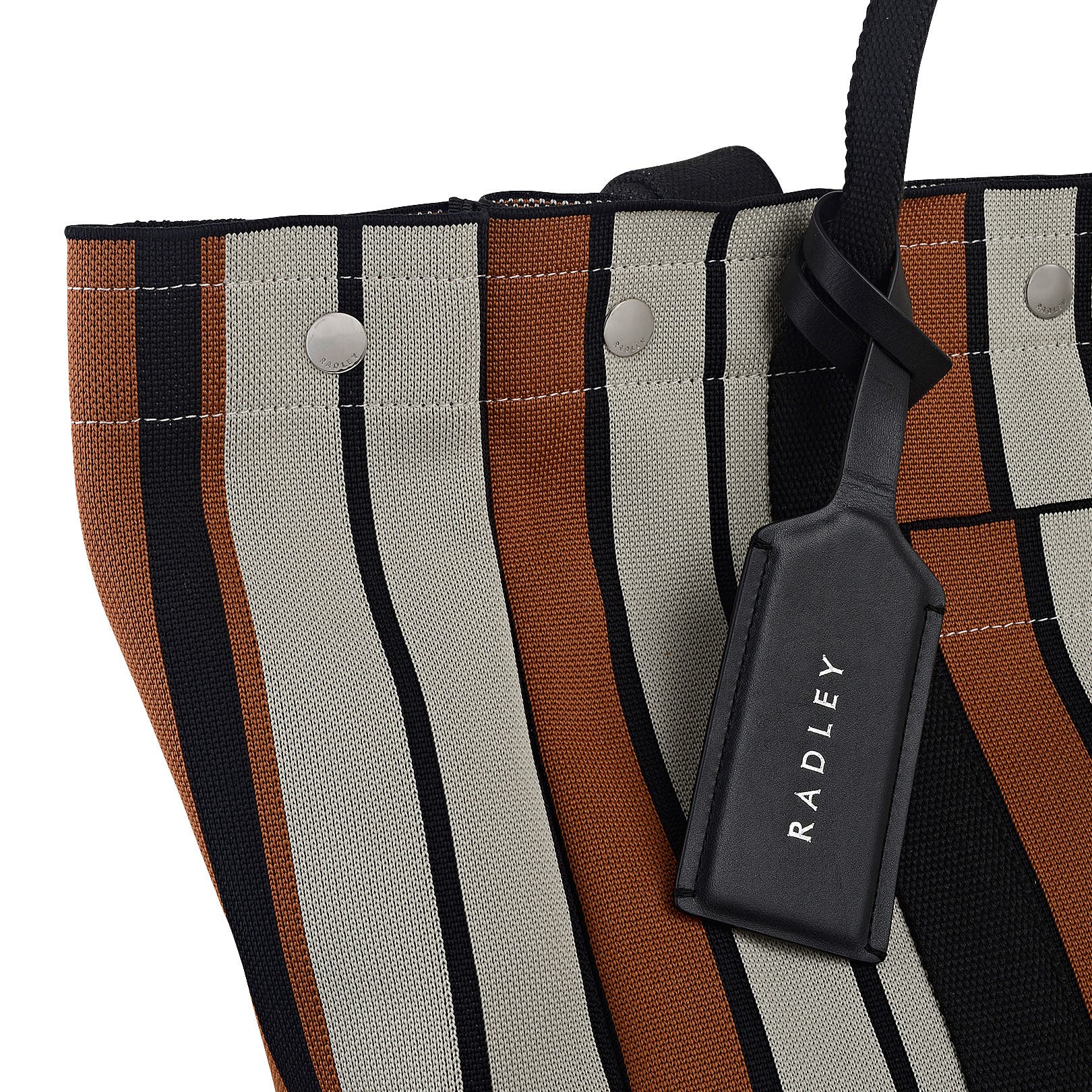 Radley Hadleigh Place - Stripe Large Open Top Tote Bag, Alternate, color, Snow