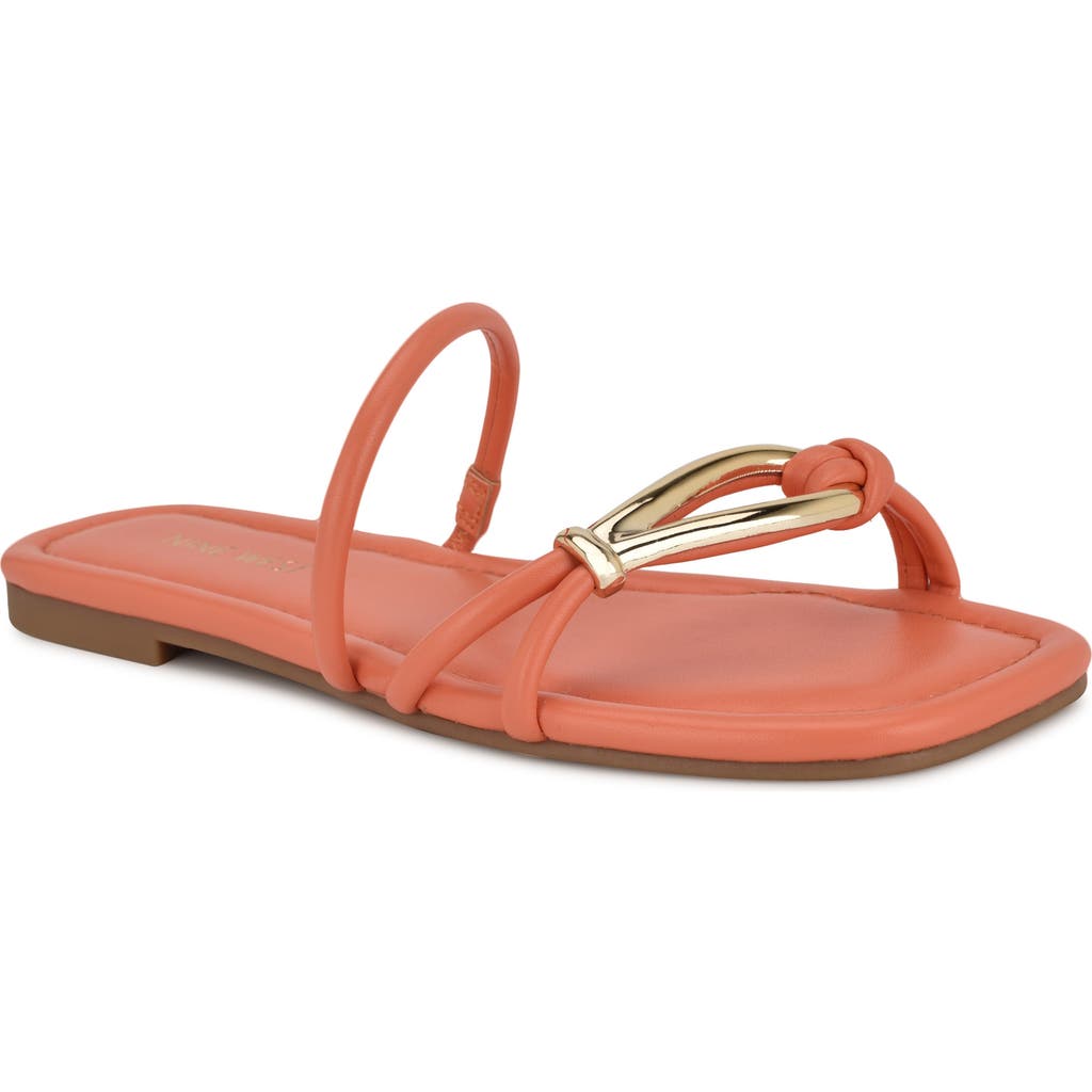 Nine West Tigra Slide Sandal In Orange
