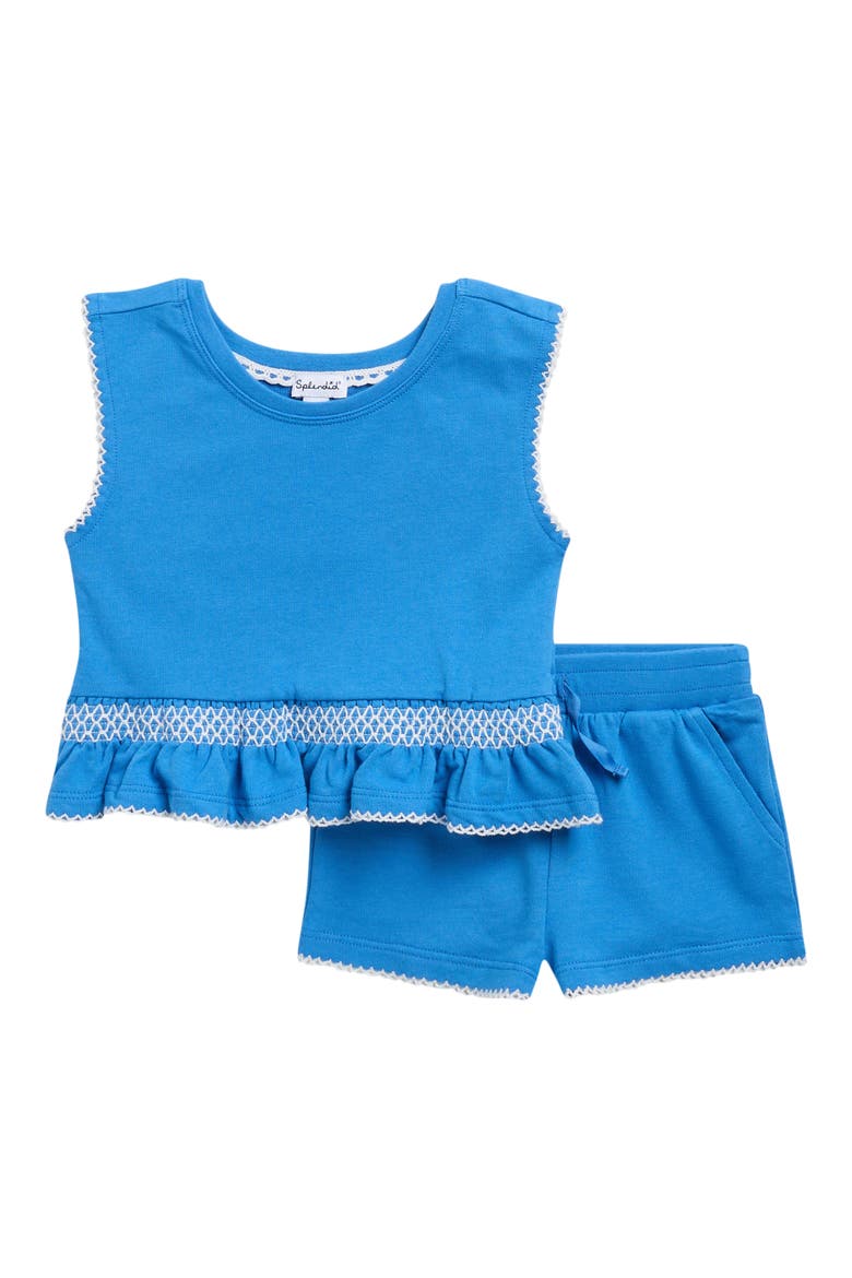 Positano Peplum Top & Shorts Set, Main, color, POSITANO
