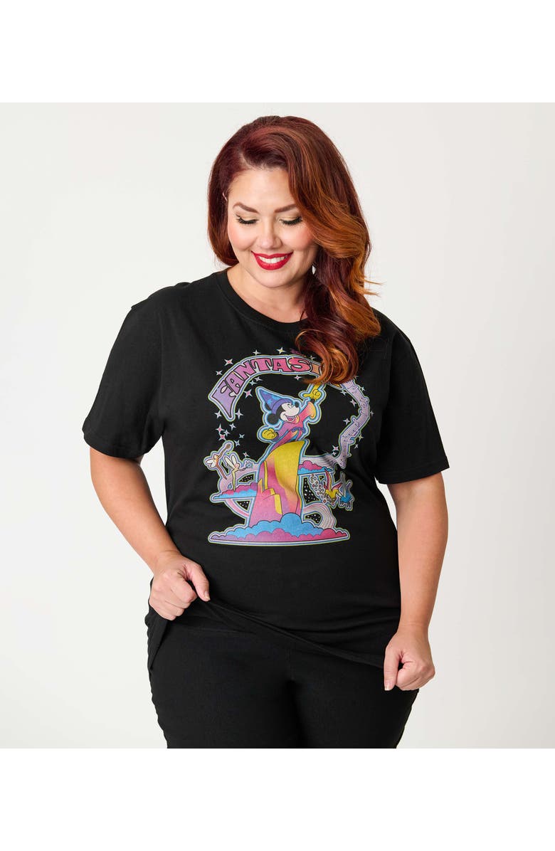 Unique Vintage Unisex Graphic Tee, Alternate, color, Black Magic Print
