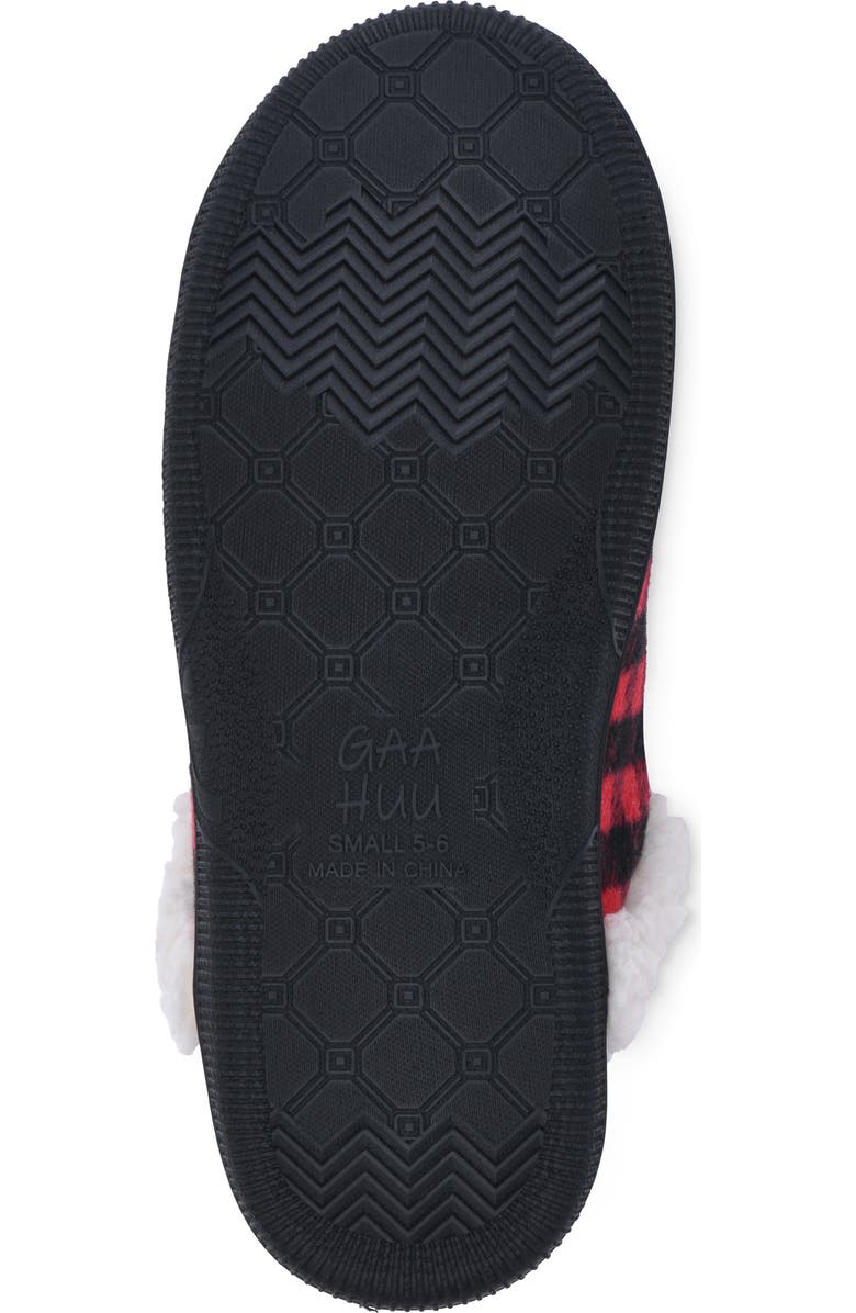 GAAHUU Buffalo Check Faux Shearling Slipper, Alternate, color,