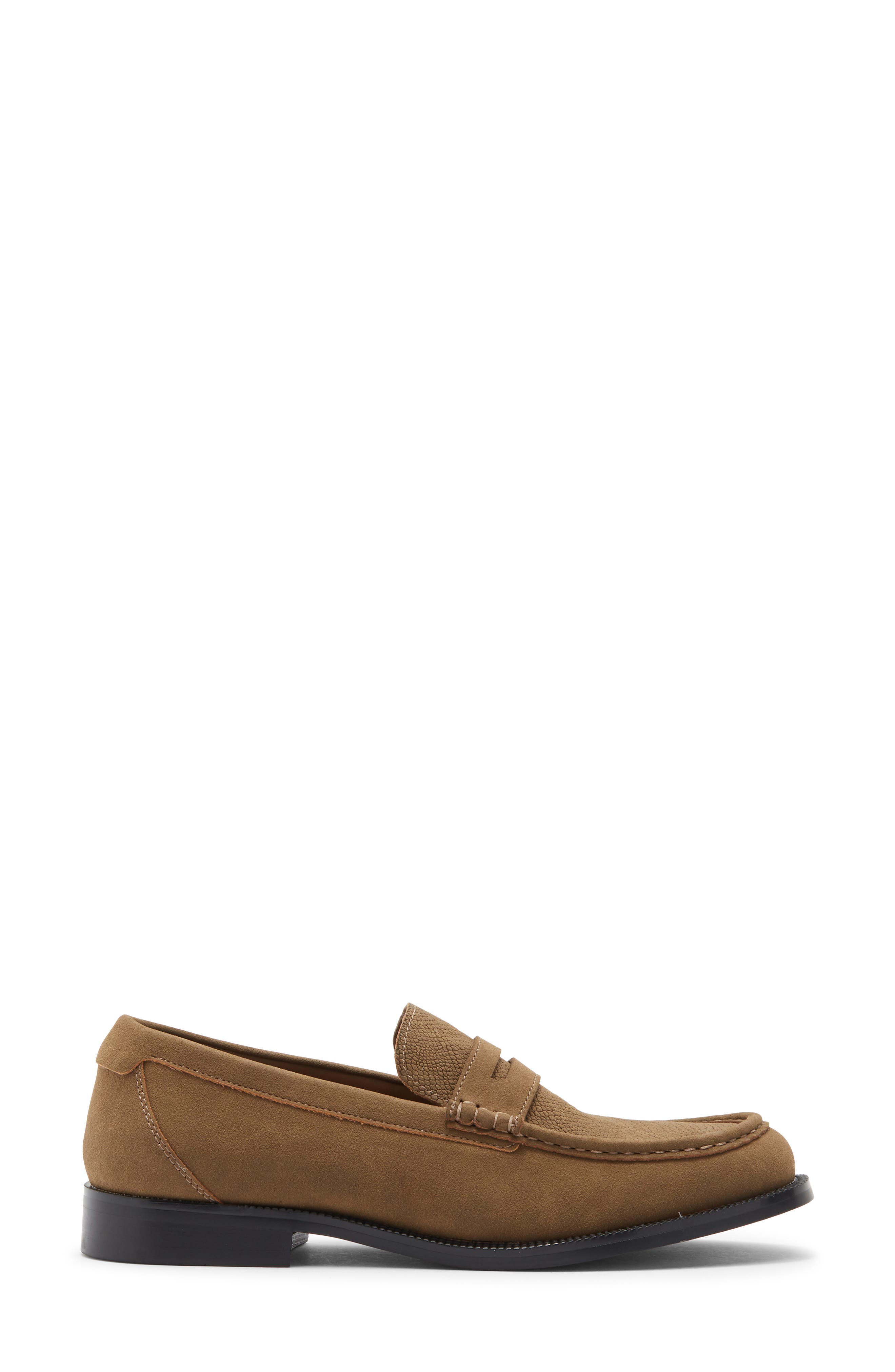 Larkin Embossed Penny Loafer, Alternate, color, BROWN FOXTROT