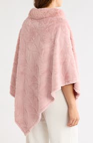Nanette Lepore Faux Fur Cowl Neck Poncho