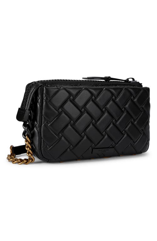 Kurt Geiger London Kensington Quilted Leather Crossbody Bag In Black