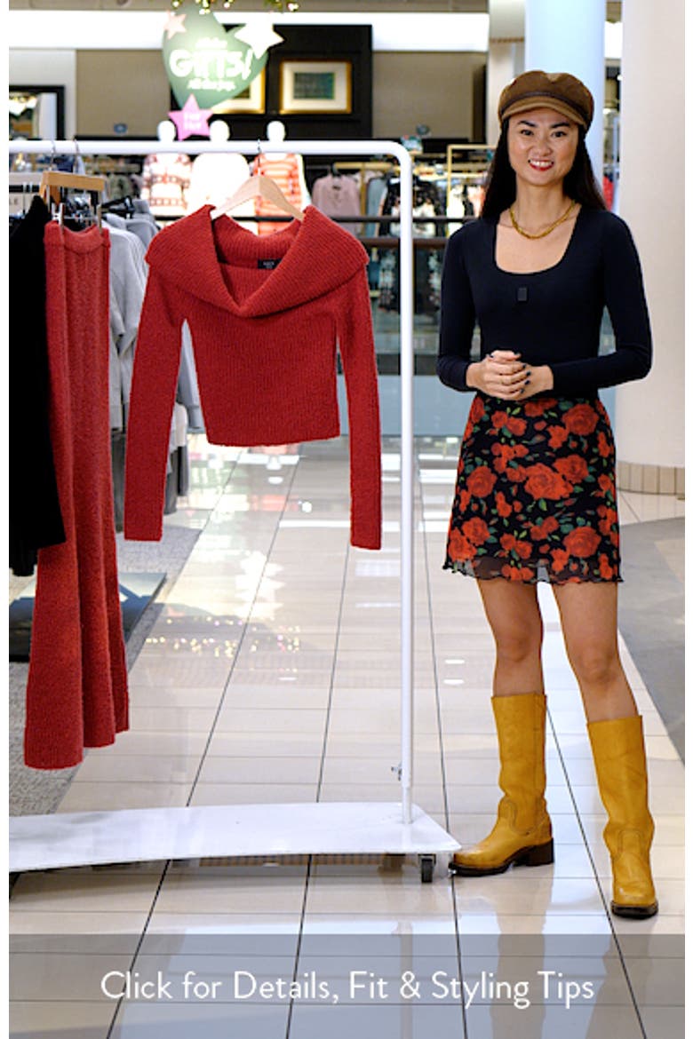 Ruby Off the Shoulder Crop Sweater video