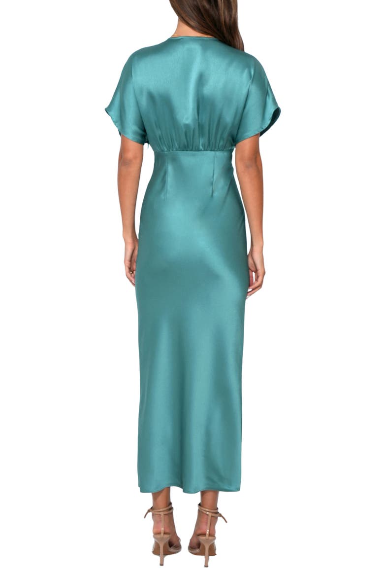 Dolman Sleeve Satin Cocktail Dress, Alternate, color, JADE