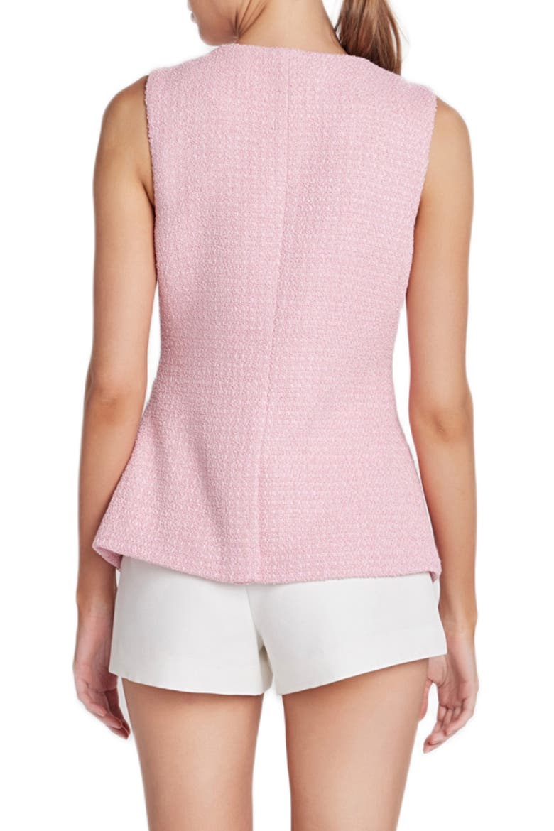 Longline Tweed Vest, Alternate, color, PINK