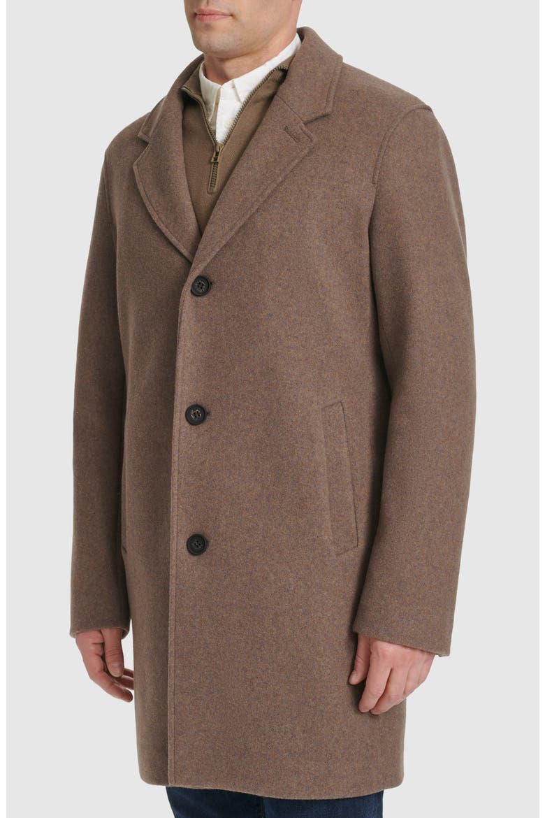 Regular Fit Stretch Wool Coat, Alternate, color, MUSHROOM